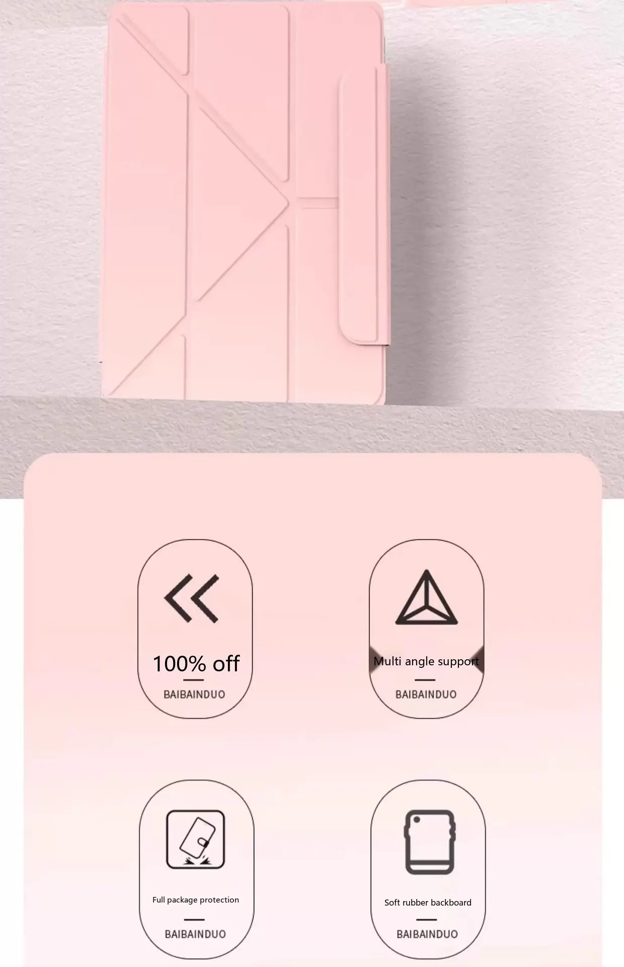 Für Xiaomi Pad Redmi Pad 12,4 12,1 11 10,6 9,7 Zoll Silikon Magnetische Stoßfeste Sleep-Wake-Hülle – Detail 3