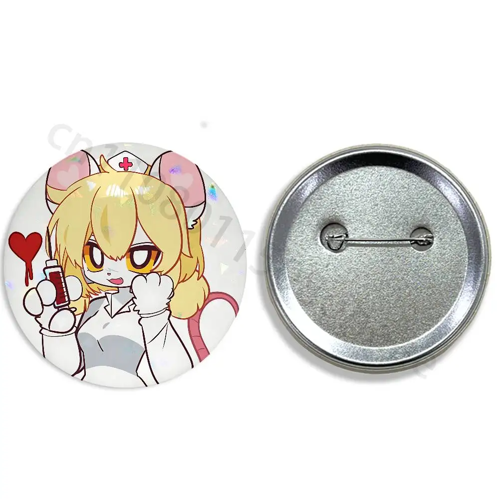 terrible mouse lorna 58mm Badge Brooches on Backpack Clothes Handmade Round Enamel Pins