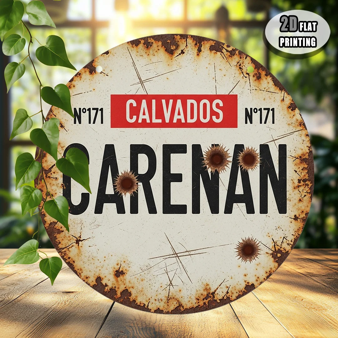 2D Flat Printing, 1pc, Kalenan Historical Metal Sign, Signboard/Display Stand, Military Heritage Atmosphere Influence Style, Gif