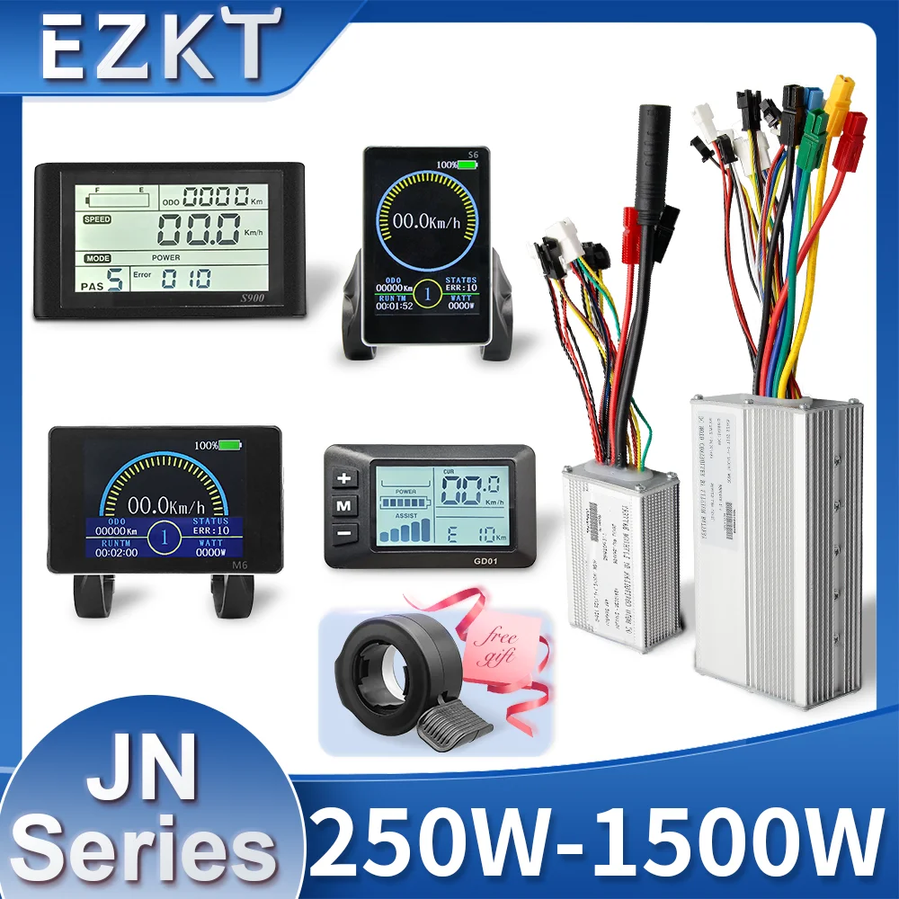 

Ebike Controller and Display 36V/48V/52V 250w-1500w Electric Bicycle kit