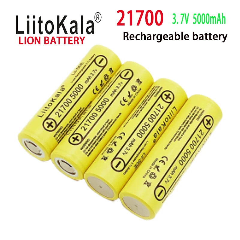 LiitoKala Lii-50E 21700 lithium battery 5000mAh electric vehicle with 10C power