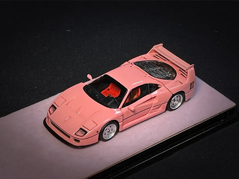 PGM 1/64 F40 Pink Normal Version Collection Gift Scale Model Car