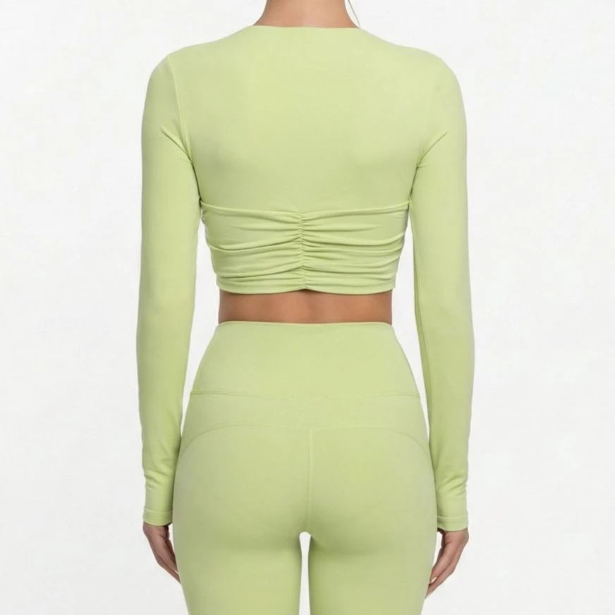 Women's Yoga Shirt Long Sleeve Gym Top Shockproof Push Up Yoga tops Breast Pads Exercise Running Fitness Leggings Workout tops