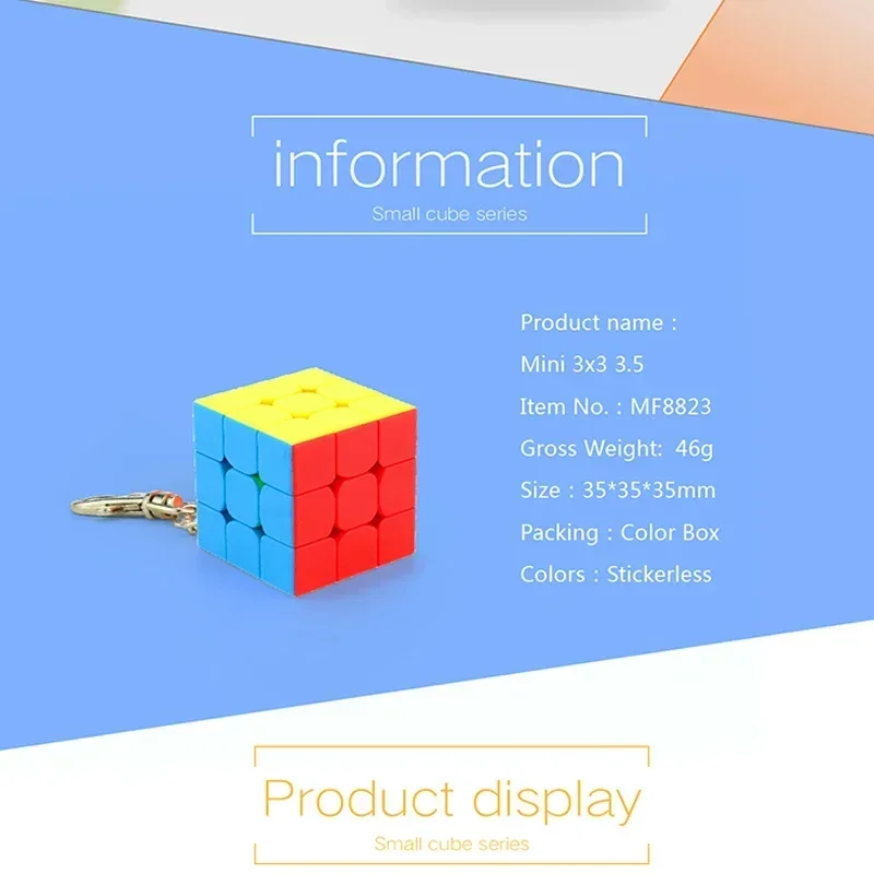 [Picube] MoYu 3x3 KeyChain Mini 3x3x3 Magic Cube Professional Educational Toys Key Cubo Magico Puzzle Brinquedos Infantil Menina