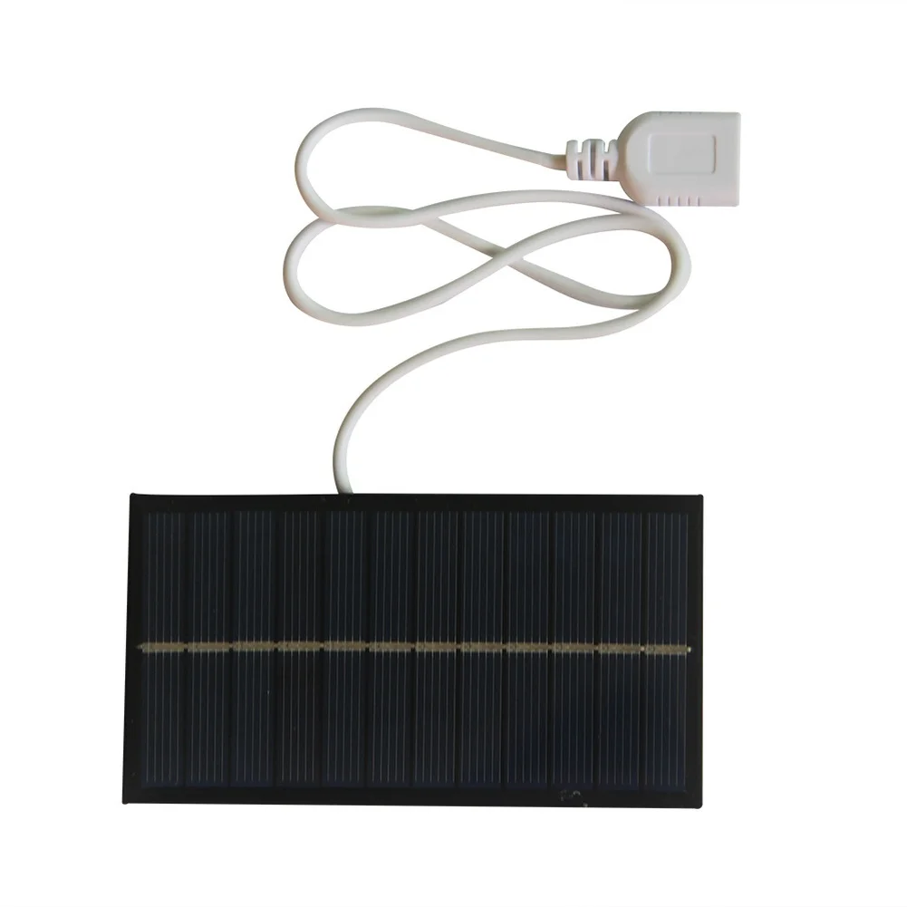 1W 6V Polycrystalline for Solar Panel with Protective Epoxy Coating USB Charging for Phones Power Banks and For LEDs
