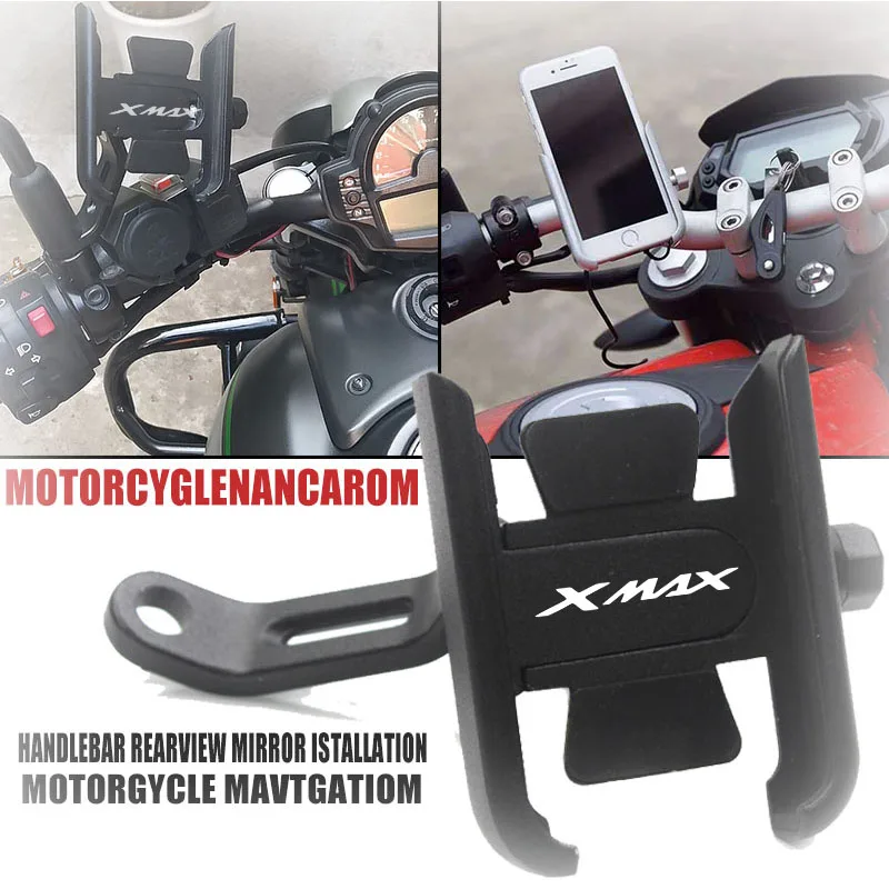 For YAMAHA XMAX300 XMAX400 XMAX X-MAX 125 250 300 400 Motorcycle Accessories handlebar Mobile Phone Holder GPS stand bracket