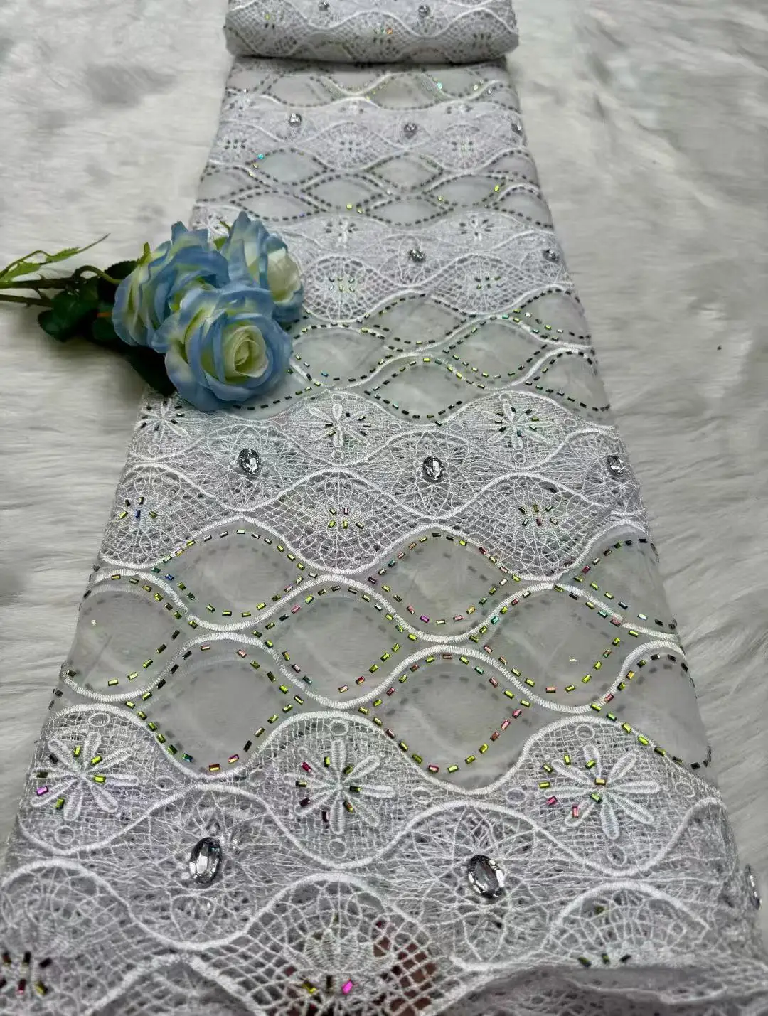 5 ياردة النيجيري جبر الحبل أقمشة الدانتيل 2025 جودة عالية الترتر الأفريقي شبكة الحليب الحرير نسيج دانتيل مطرز النساء الخياطة