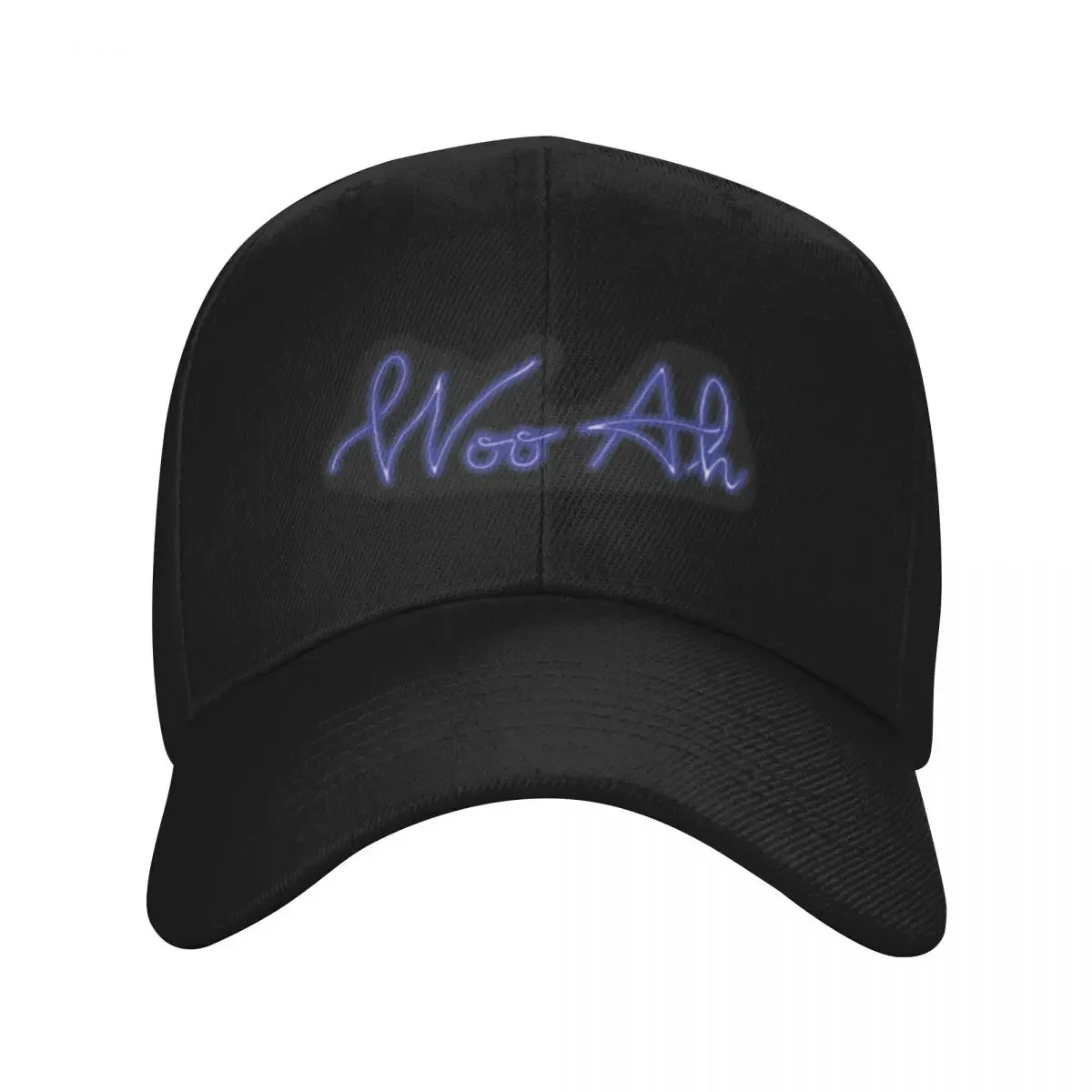 

Blue Neon Woo-Ah Baseball Cap tea Hat cute Ball Cap Christmas Hat Golf Wear Men Women's