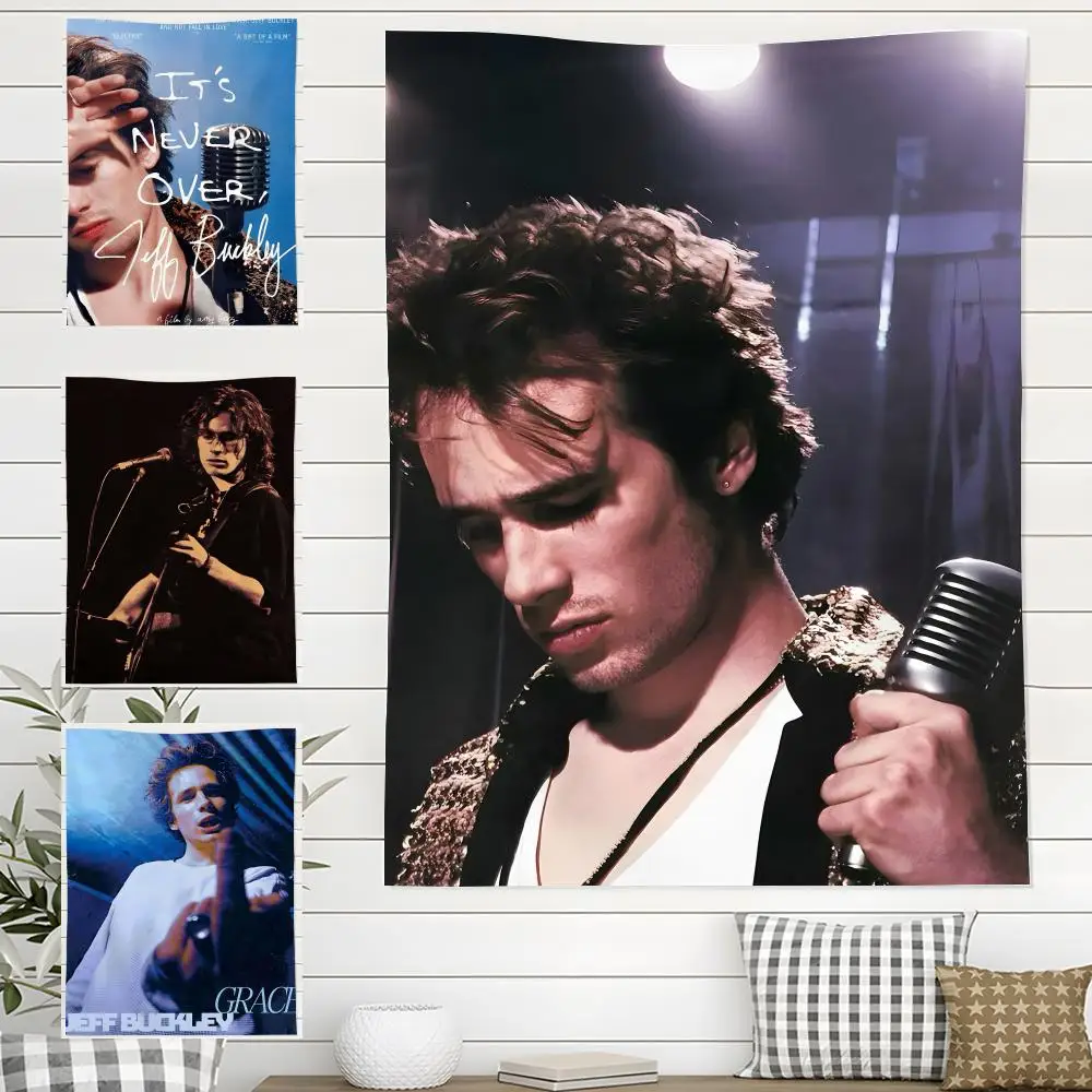 American Singer J-Jeff Buckley Tapestry For Indoor Outdoor Living Room Bedroom Patio Durable Versatile Decor All Weather Use