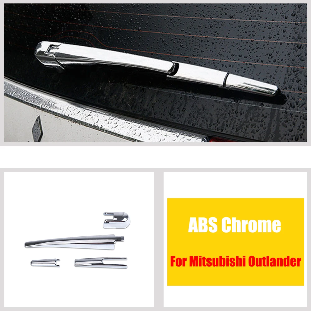 

For Mitsubishi Outlander 2013-2017 2018 ABS Chrome Car Rear Window Windshield Wiper Arm Blade Cover Trim Sticker Car Accessories