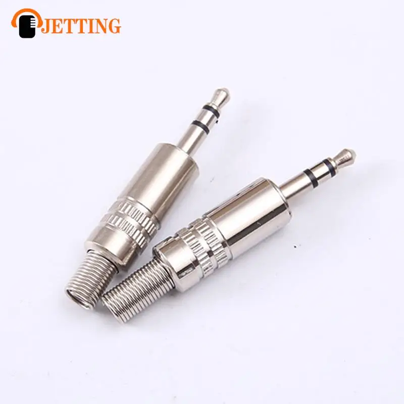 10pcs 3.5mm Stereo Plug 3.5mm 3-Pole Stereo Metal Plug Connector 3.5 Plug & Jack Adapter With Soldering Wire Terminals