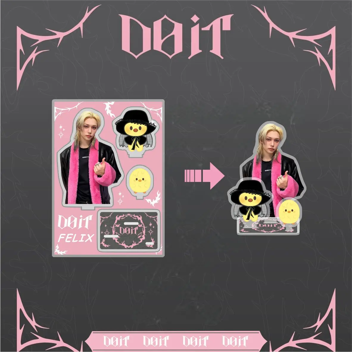 Stray Kids Dolt New Album Acrylic Disassembly Music Double sided Plaque Li Longfu Huang Xuanchen Birthday Toy