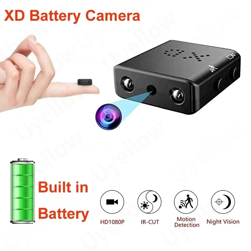 

XD Mini Camera 1080P HD Infrared Night Vision Body Camcorder Smart Home Security Protection DV Motion Detection IR-CUT Micro Cam