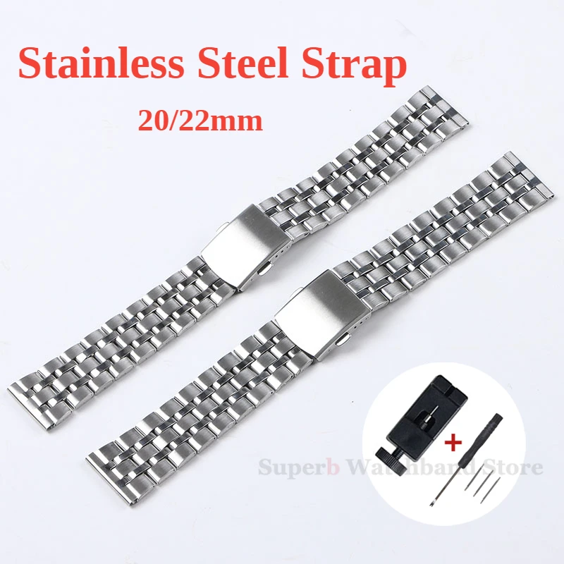 20mm 22mm Stainless Steel Watch Strap Metal Watch Band for Huawei Women Men Universal Replacement For Samsung Fossi