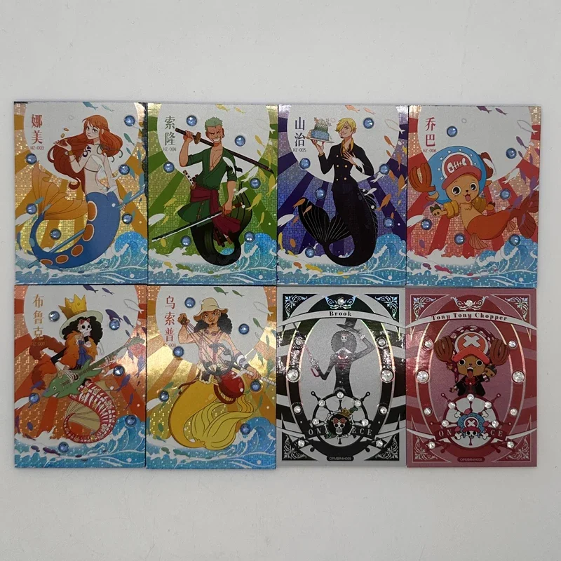 

Anime One Piece Roronoa Zoro Nami Usopp Tony Tony Chopper Brook Rare Collector Cards Christmas Birthday Gifts Children's Toys