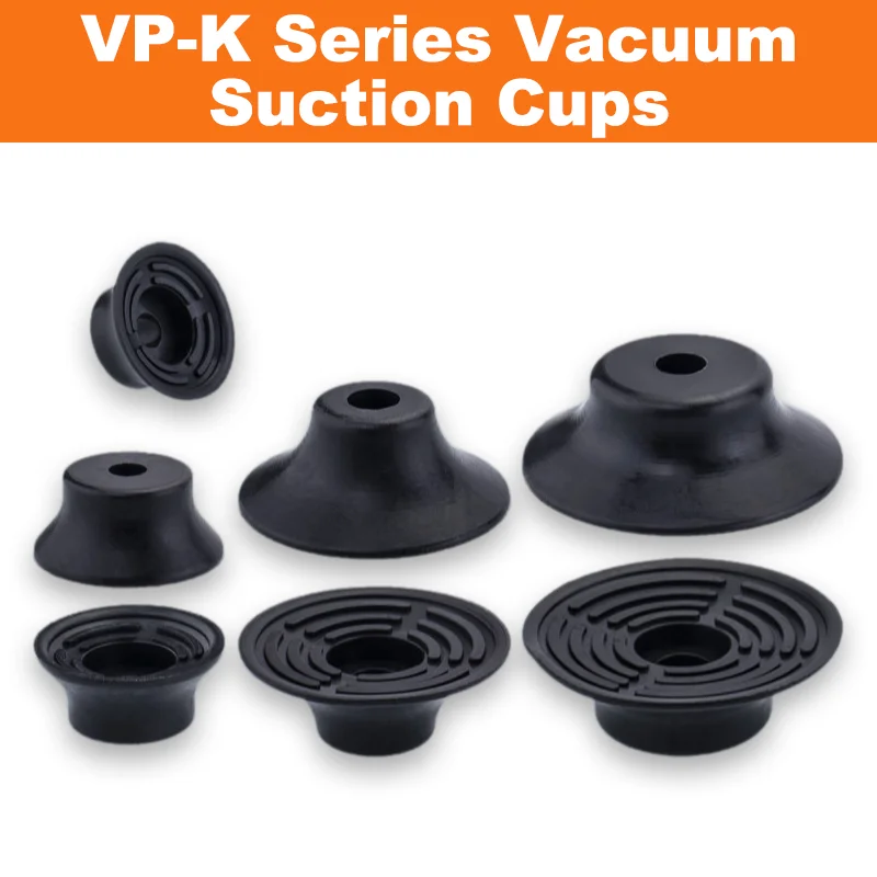 5pcs/pack VP-K Series Non-slip Vacuum Suction Cups VP-20K/30K/40K/50K High-strength Suction Nozzle For Industrial Automation