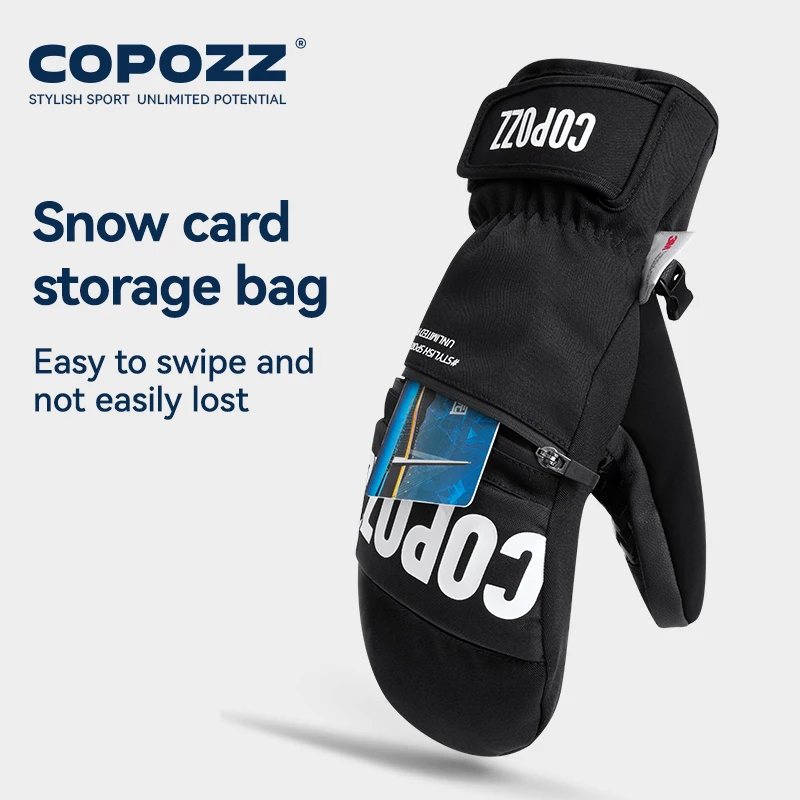 COPOZZ 3M Thinsulate guantes de esquí mujeres hombres a prueba de viento transpirable impermeable térmico invierno cálido guantes de nieve