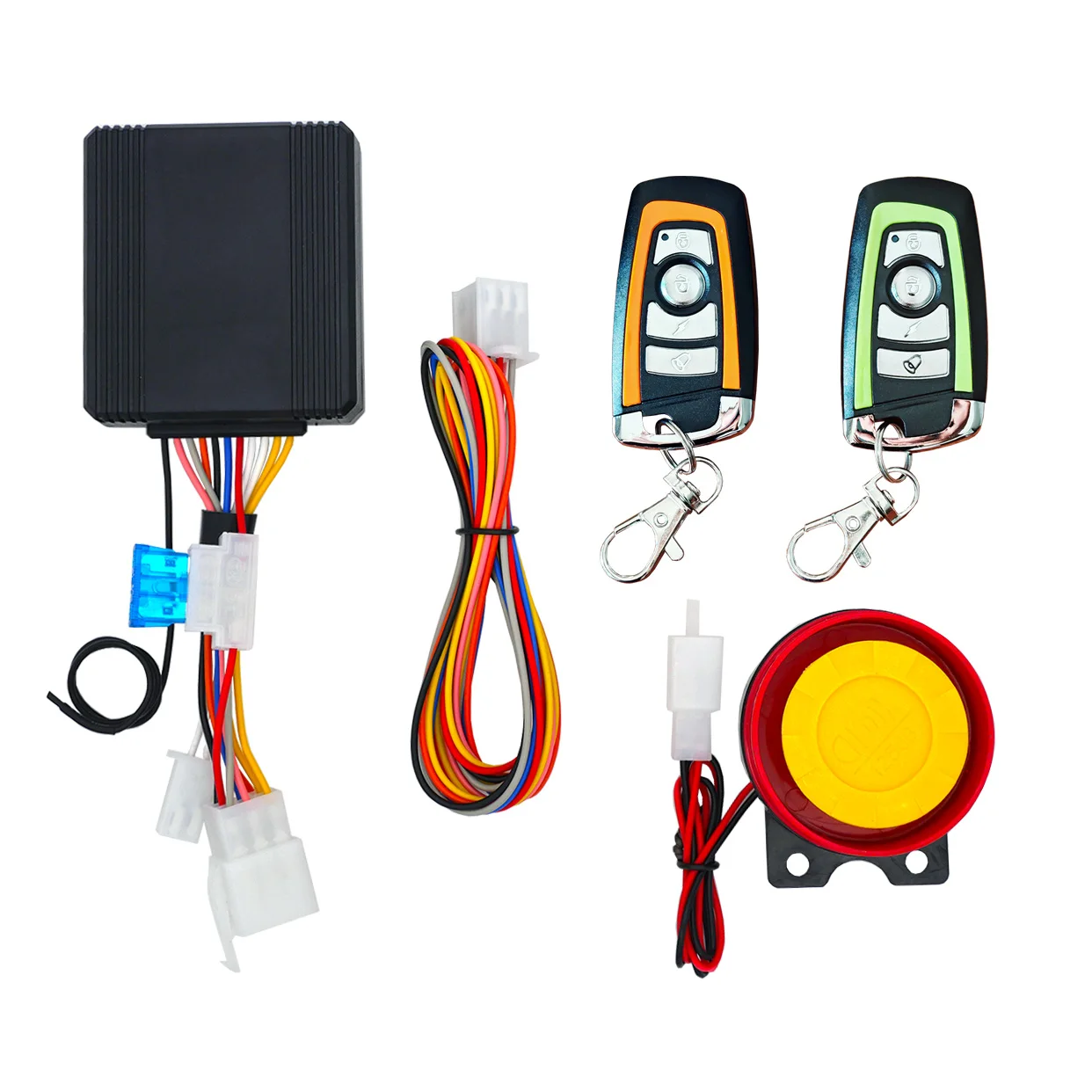 Nieuw multifunctioneel antidiefstalalarm voor motorfietsen met automatische verdediging, ontsteking en uitschakeling, stille dubbele flitsbesturing