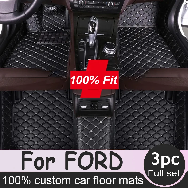 Car Floor Mat for FORD Kuga Escort  Bronco Sport Bronco Transit Connect Transit Forte GT Line Thunderbird Flex Car Accessories