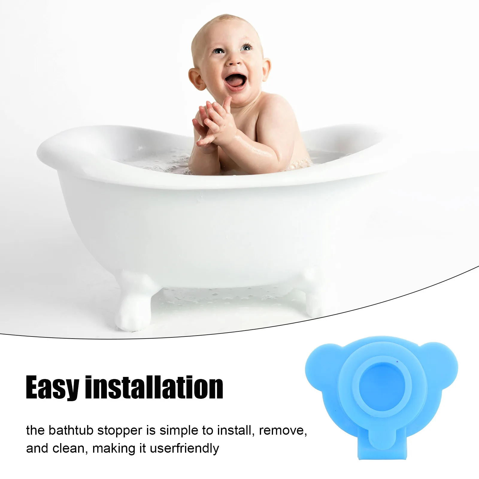 Baby-Badewannen-Abflussstopfen aus Silikon für die Wasserspeicherung im Badewanne, niedliches Design, einfach zu entfernen für das Bad von Kleinkindern