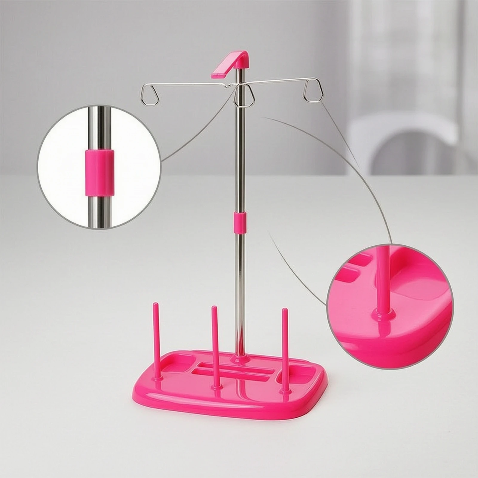 Sewing Thread Stand Universal Thread Stand with Loop Guides Smooth Smoother for Quilters, Overlocking, Embroidery