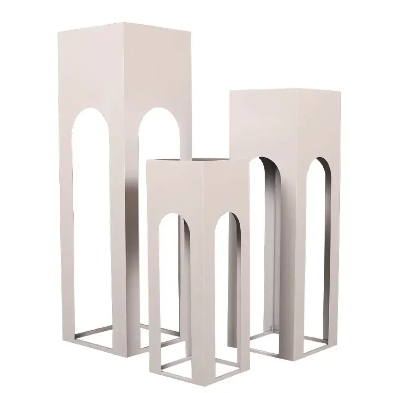 

Wedding props BBK wrought iron dessert table engagement arrangement square column road lead Roman column wedding dessert table d