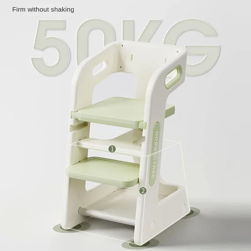 Silla de comedor para niños, resistente y duradera, alta para comer, silla de aprendizaje en crecimiento, mesa de comedor y sillas ajustables para bebés