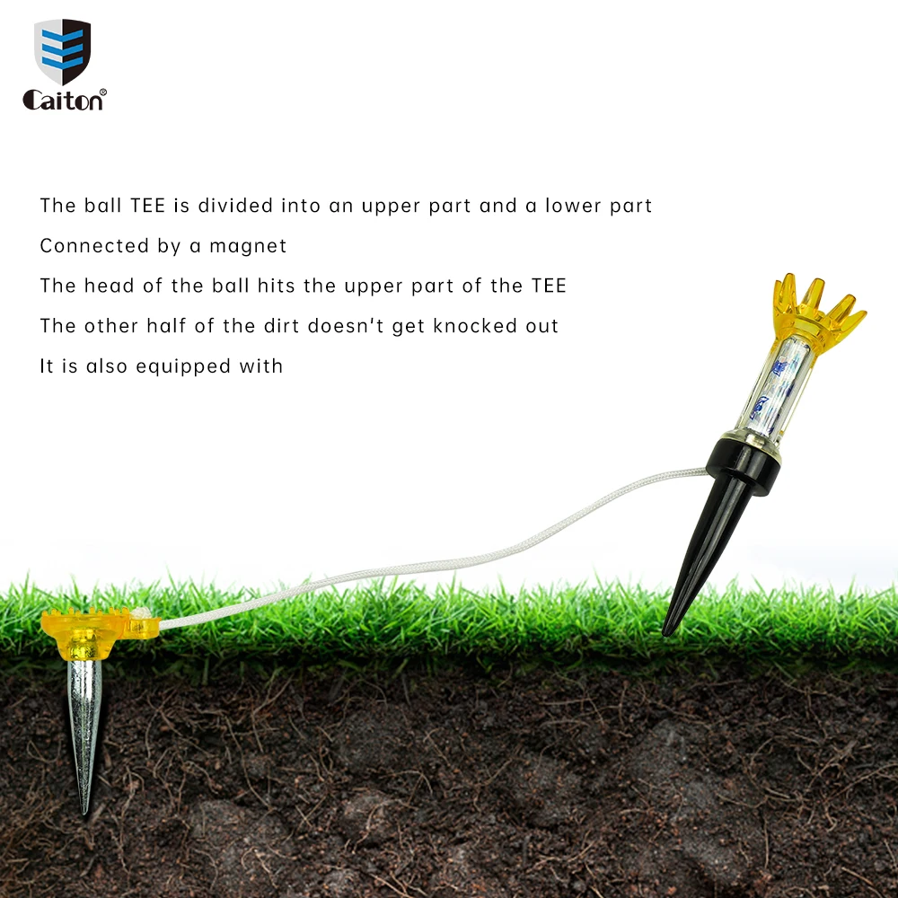 Caden 골프 분리형 금속 티, 고품질 마그네틱 티, 마찰 소형 골프 티, 레드 및 블루 2 색, 2 개, 2.76in 및 3.15in