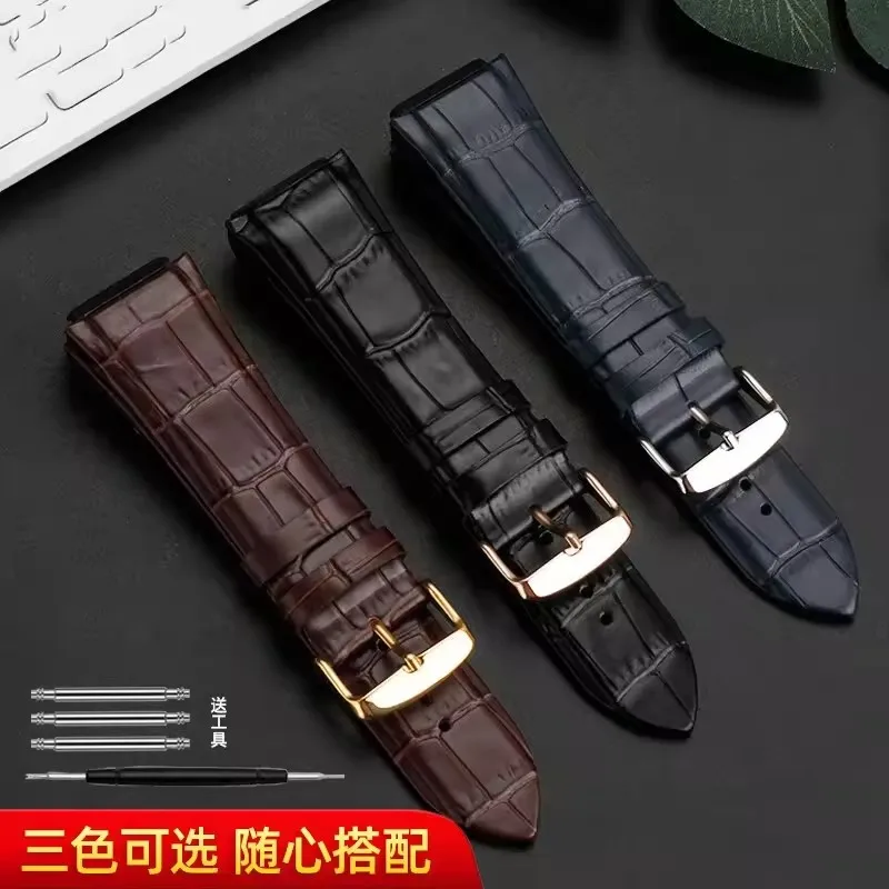 Guess W0040G1/W0040G2/W0040G3 シリーズ メンズ ニードル バックル ブルー ローズ ゴールド バックル 22mm 牛本革時計バンド