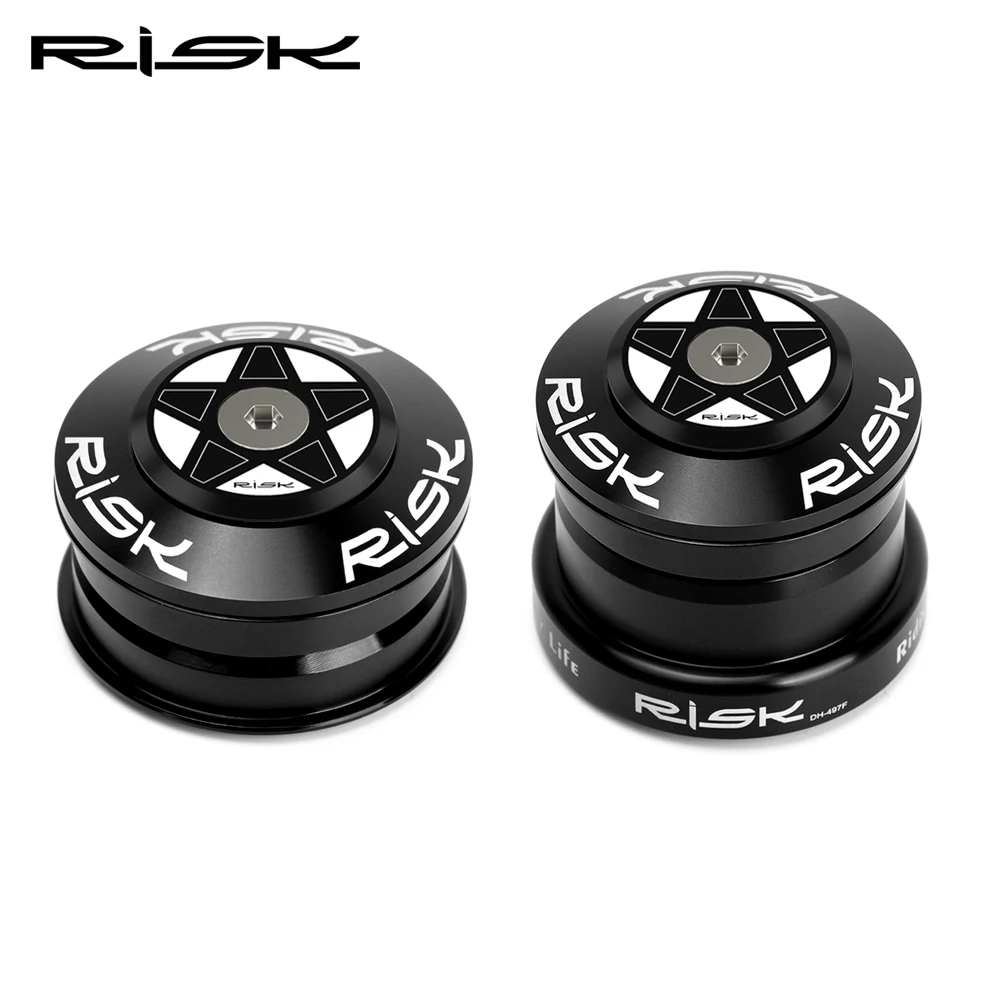 RISK Mountain Bike Bowl Set DH Downhill 44-49.7/49.7mm Cone with 1.5 Cone Straight Pipe Front Fork Peilin