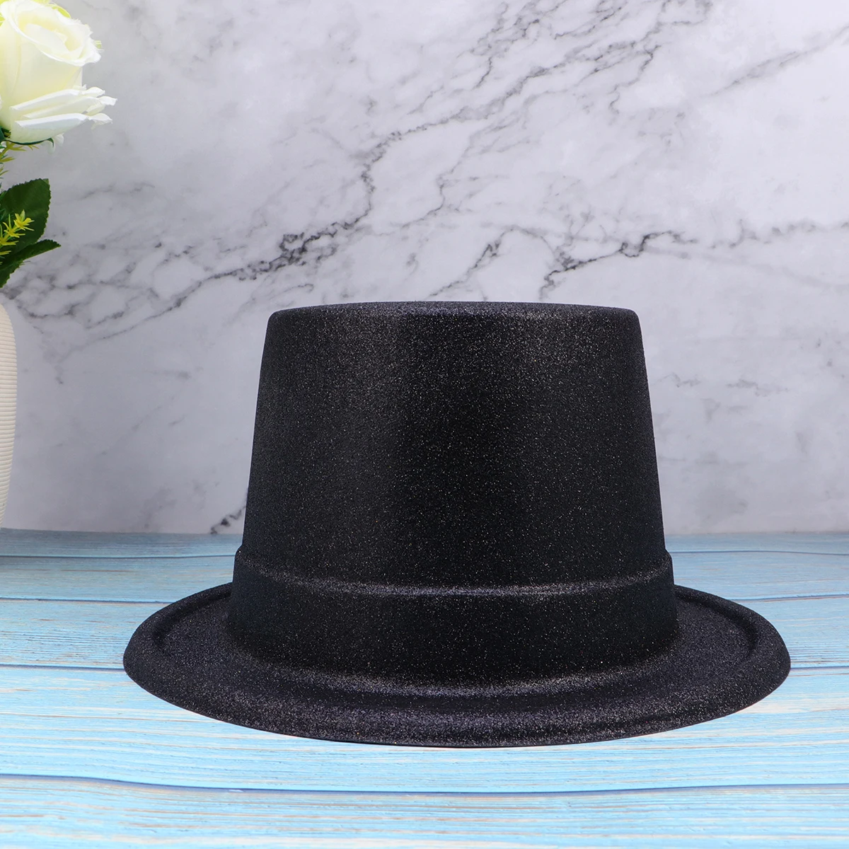 

2pcs Jazz Top Hat Glitter Fedora Party Cosplay Magician Performance Cap Breathable Fashion Party Hats For Festival Event Costume