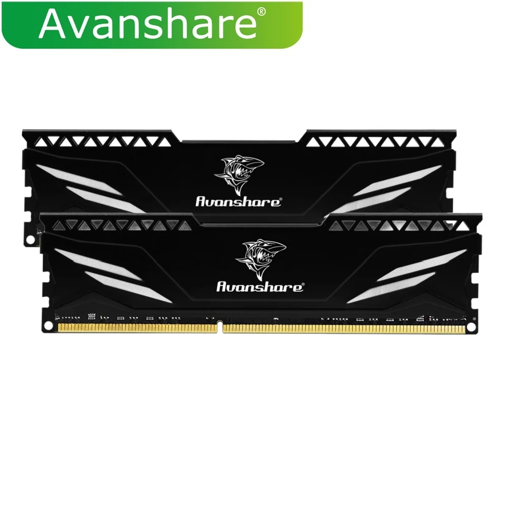 

Avanshare Memory Ram DDR3 4GB 8GB 1333MHz 1600MHz Desktop Memoria Rams Support Intel AMD Motherboards Black Heat Sink ABK301X2