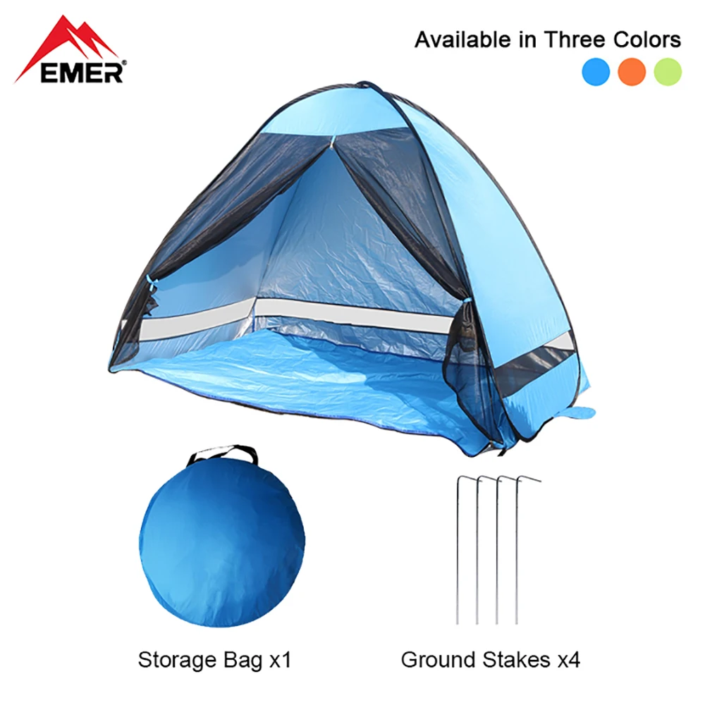 

EMER Туристическая палатка для 2 человек, 4 сезона, палатки для кемпинга, водонепроницаемая уличная легкая портативная пляжная палатка, дорожная палатка для рыбалки