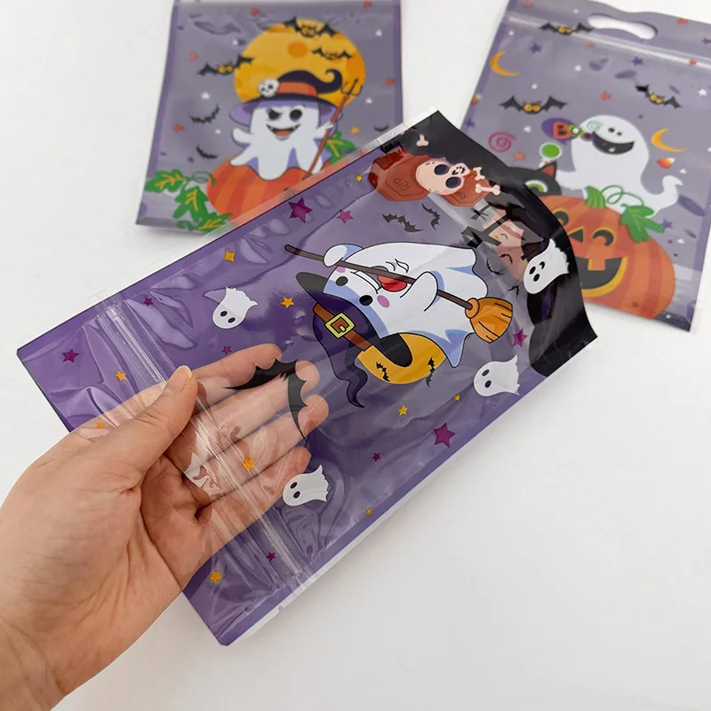 20/50Pcs Halloween Candy Bag Cartoon Pumpkin Ghost Gift Cookies Ziplock Bags Halloween Party Decor Kids Trick or Treat Favors - view 4