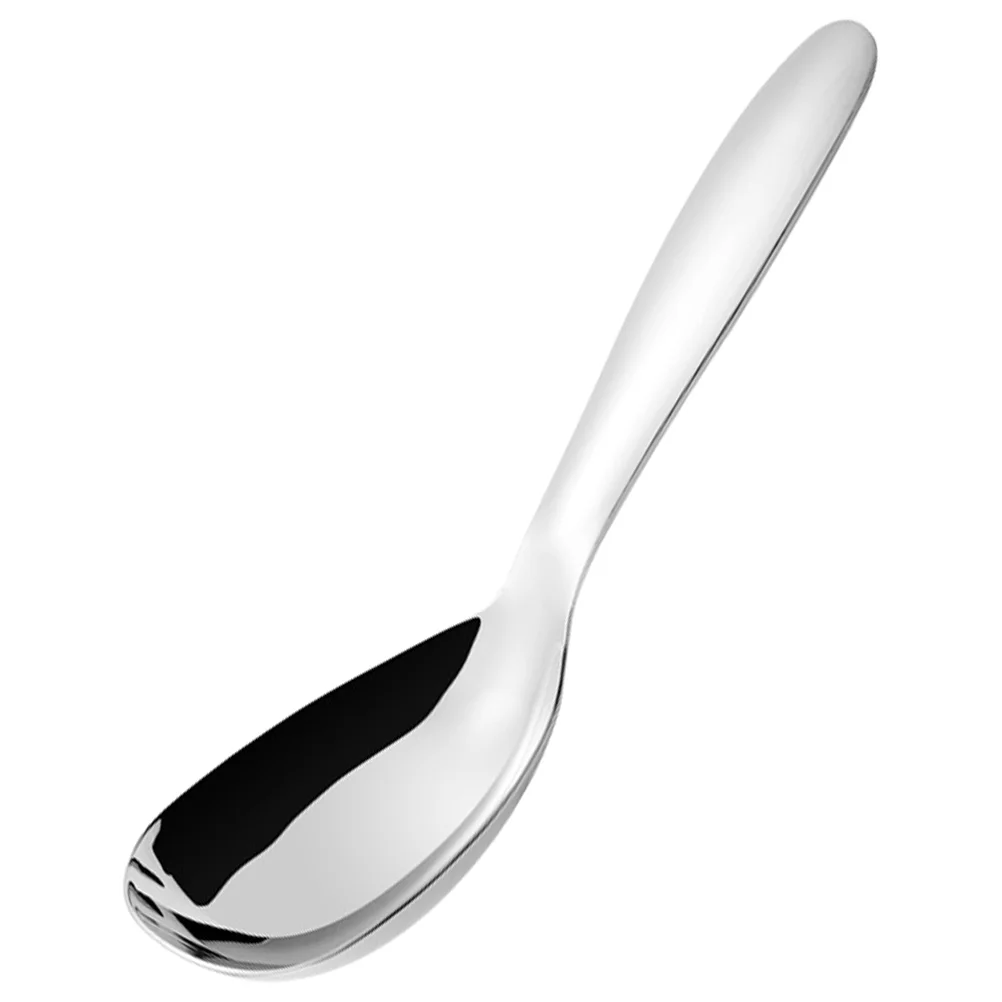 304 Stainless Soup Spoons Kitchen Supplies Food Serving Metal Stainless Steel Rice Spoon Tablespoon Child Water Ladle