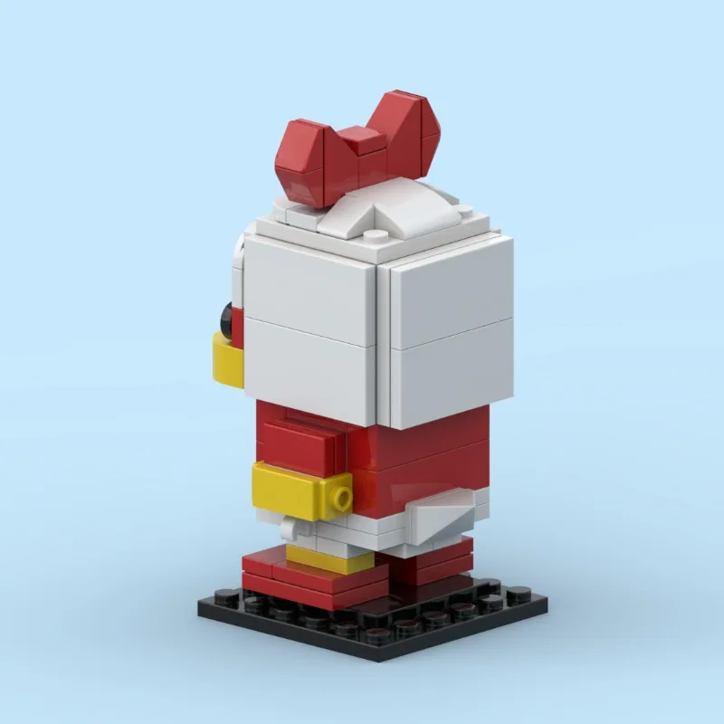 106-teiliges Würfelkopf-Charakterbauset – MOC-kompatibles Minifigurenmodell für Erwachsene, kreatives STEM-Geschenk mit Führung