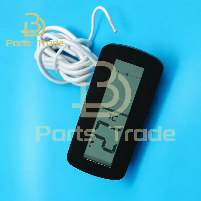 for Embedded Digital Solar Thermometer Dual Solar Powered Electronic Metal Case with 1m Cable