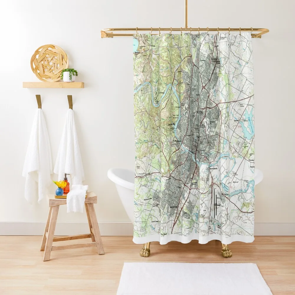 

Old Austin USA map Shower Curtain Luxury Bathroom For Shower Bathroom For Shower Luxury Bathroom Curtain