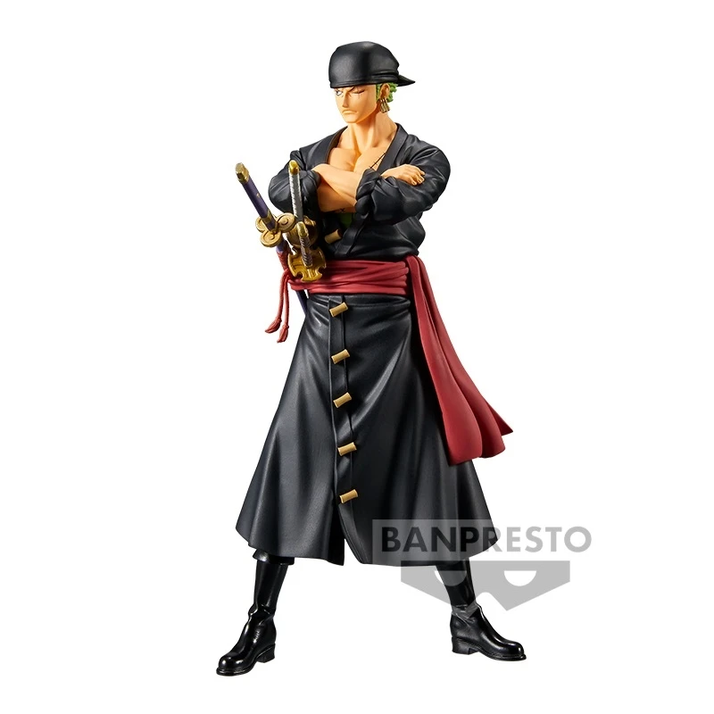 Nuevas figuras de acción Bandai genuinas de una pieza BANPRESTO 17cm DXF Wano Country Roronoa Zoro modelos coleccionables muñecas adornos Juguetes