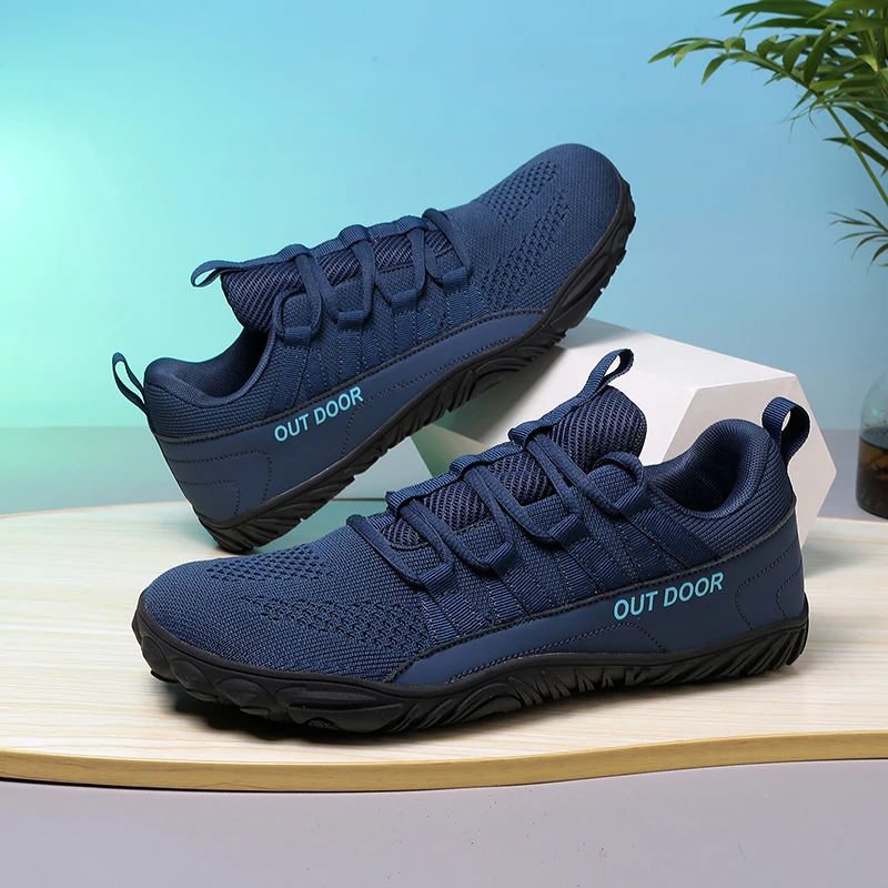 جديد للجنسين أحذية أوسع تنفس شبكة الرجال حافي القدمين أحذية واسعة الأصابع العلامة التجارية الشقق لينة صفر قطرة وحيد أوسع تو أحذية رياضية حجم كبير