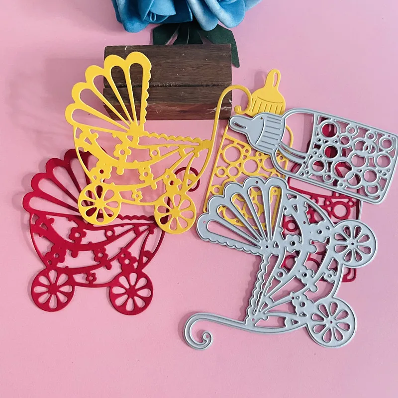 baby carriage stroller feeder bottle  die Metal Cutting Dies DIY Scrapbook Paper Cards Embossing Craft Die Cut handmade craft