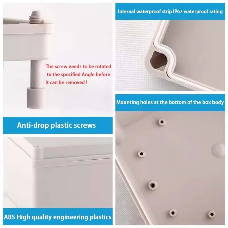 AG-type ABS new material Ip67 waterproof junction box Plastic housing Ip67 Outdoor electronic safe monitor power box