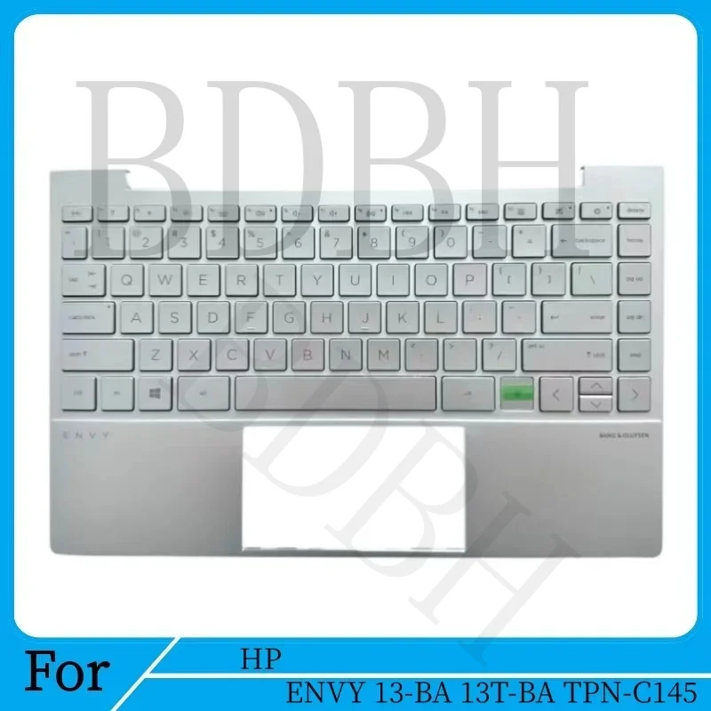 For HP ENVY 13-BA 13T-BA TPN-C145 Upper Case Palmrest US Backlit Keyboard Silver L96801-001