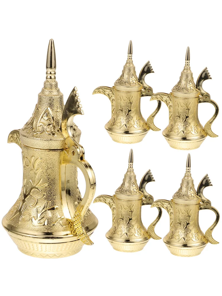 Boîtes de faveur en plastique doré, sac de bonbons, lampe, décor de mariage, collations chics, 5 pièces