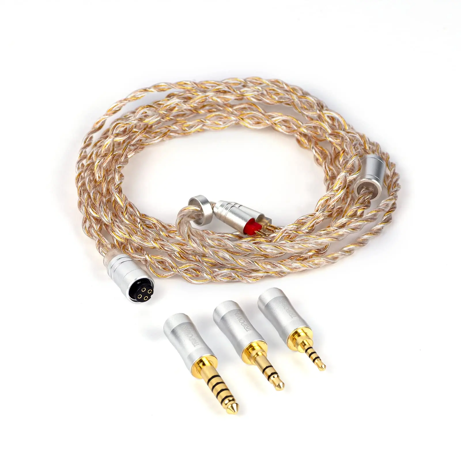 

Tripowin петрихор 4-ядерный 26AWG OCC Cooper + OCC посеребренный + OCC позолоченный Модернизированный Hi-Fi аудиокабель со съемным штекером