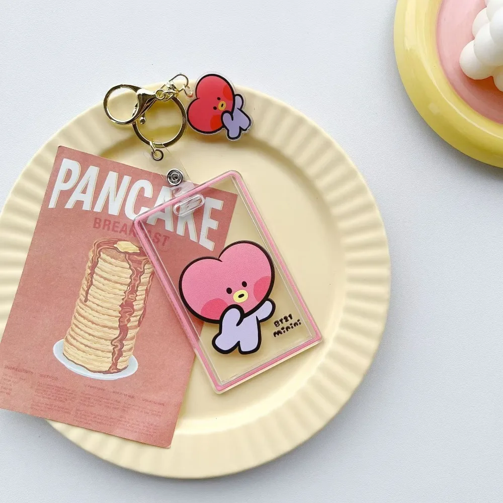 K-pop new bt21 card case - student ID  bus meal card case - chest plate for student meal c meal card protection view 5