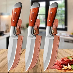 Hand-held Meat Knife Special Knife for Hand-pulled Lamb and Hand-clawed Meat Tibetan Steak Knives Stainless Steel Boning Knife