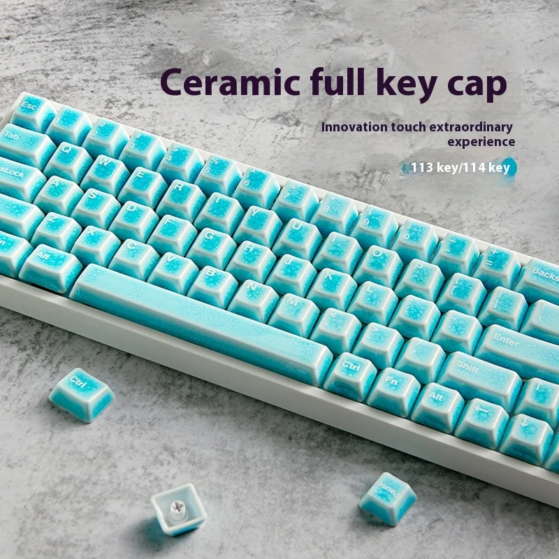 Imagem -05 - Cerakey-shanhai Cerâmica Keycaps para Teclado Mecânico Hifi Gaming Keycaps Acessórios para Jogos pc Presente Gamer 114 Chaves