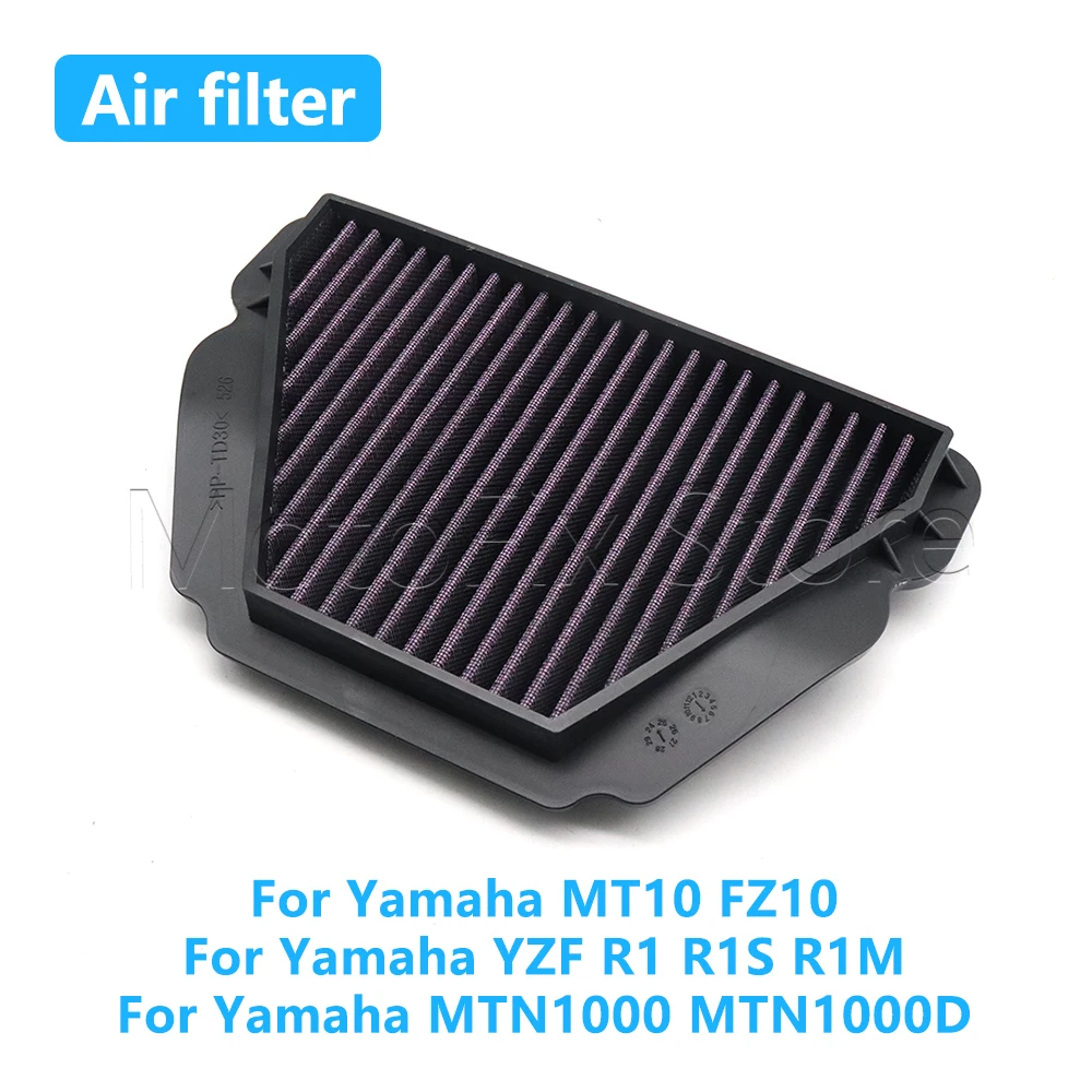 Motorcycle Accessories High Flow Air Filter Intake Cleaner For Yamaha YZF R1 R1S R1M MT10 FZ10 MTN1000 MTN1000D 2015-2025