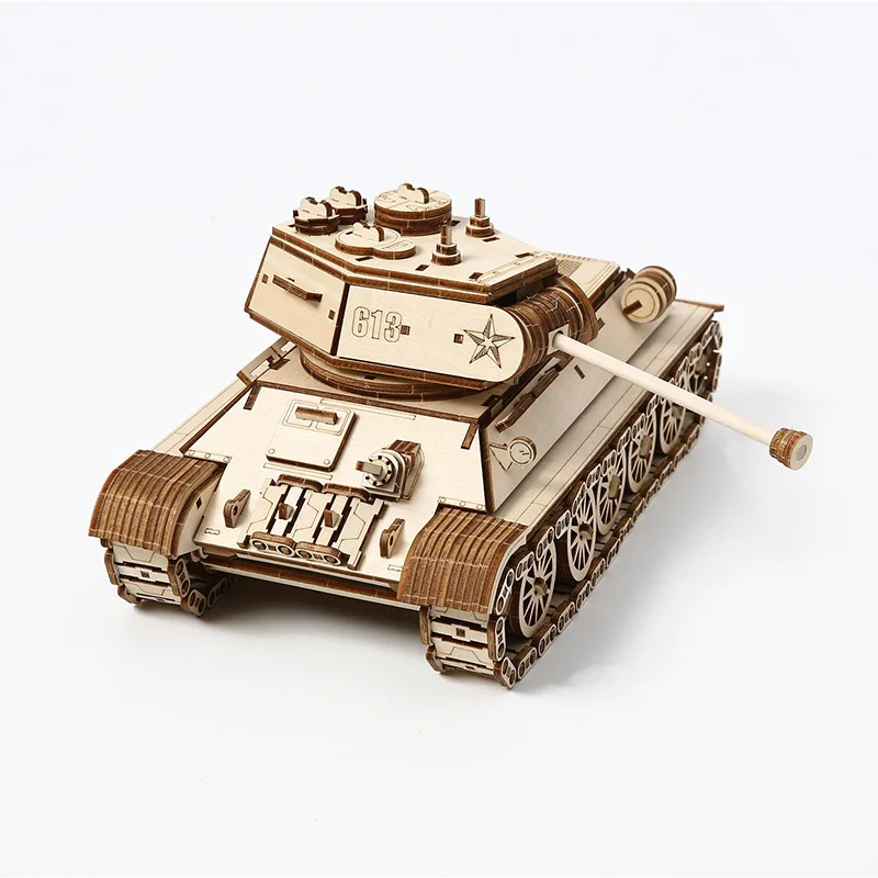 

DIY Tank Brick 3D Деревянная головоломка Модель Немецких танков Подходит для головоломок и моделей для взрослых Идеальный подарок на праздники